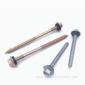 Rust concrete screws with rubber washers